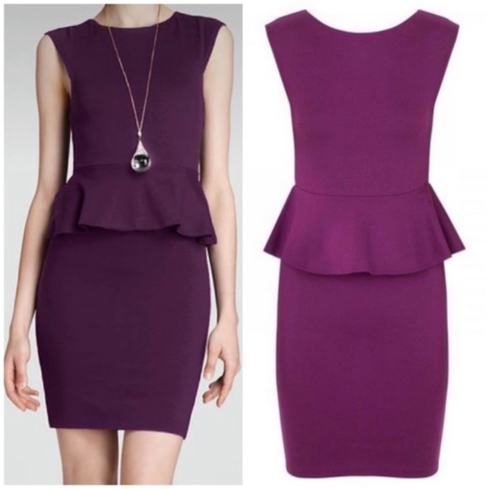 Alice and Olivia purple peplum dress